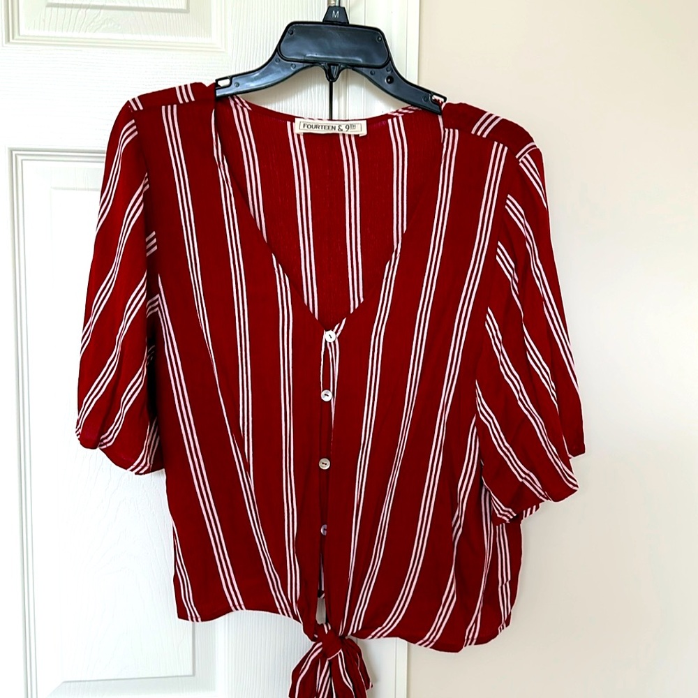 Fourteen & 9th Red blouse